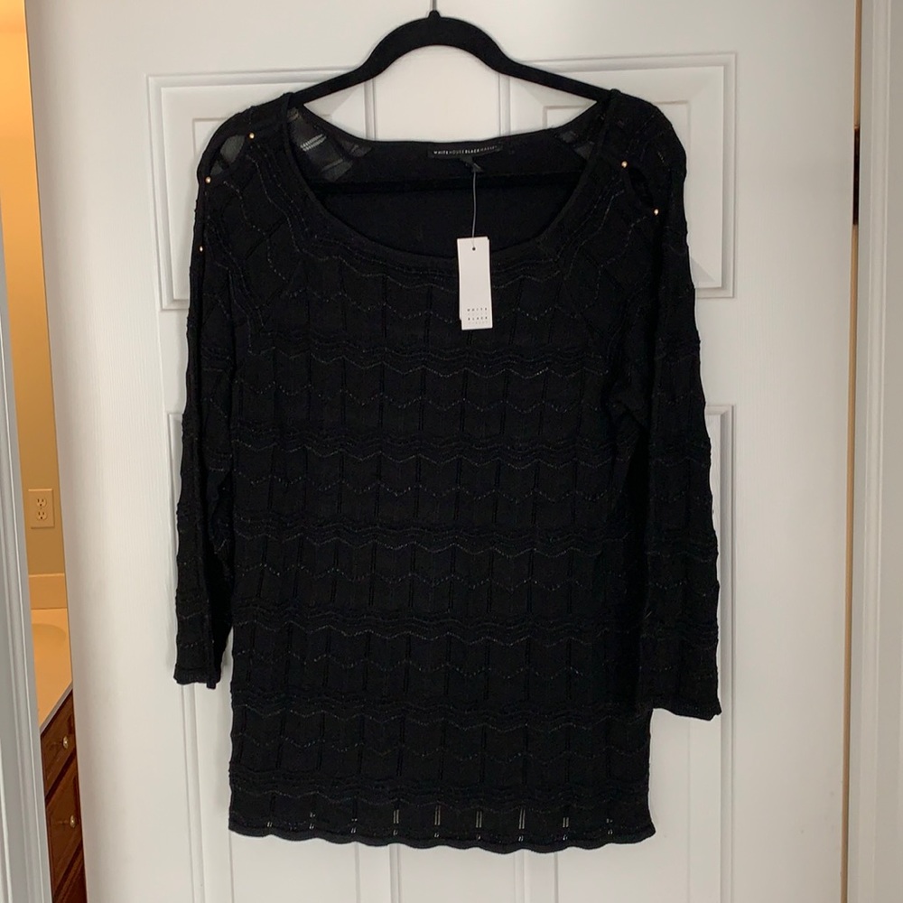 White House Black Market Black Shirt